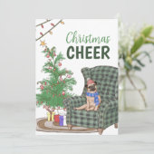 Carlin Festif Noël Voeux de Noël Carte de vacances (Debout devant)