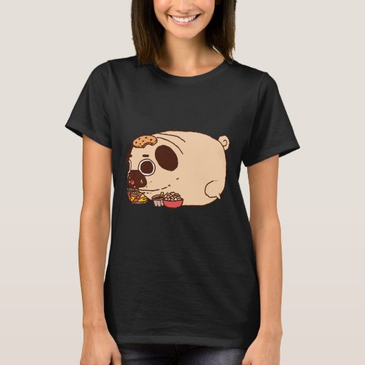 carlin fourré mangeant T-shirt classique 886 (Devant)