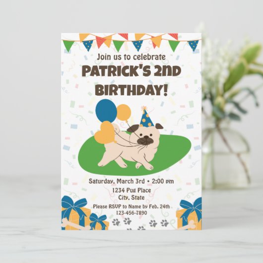 Carlin Invitation d'anniversaire (Debout devant)