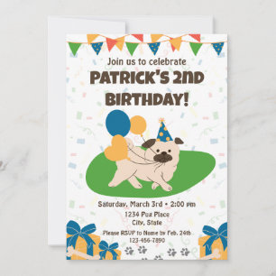 Carlin Invitation d'anniversaire
