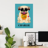 Carlin Life nom personnalisé et affiche couleur (Bureau à domicile)