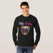 Carlin Mama Femmes Mignonne Chien Maman T-Shirt cl (Devant entier)