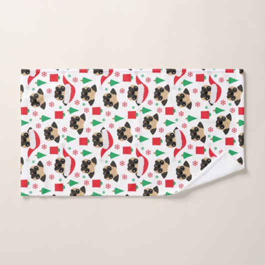 Carlin mignon de Noël (Serviette à main)