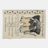 Carlin mignon Dessin Chien Citations Serviette de  (Horizontal)