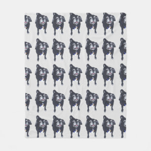 Carlin noir et blanc Couvertures en polaire de chi