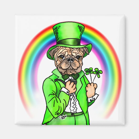Carlin Saint Patrick's Day Magnet (Devant)