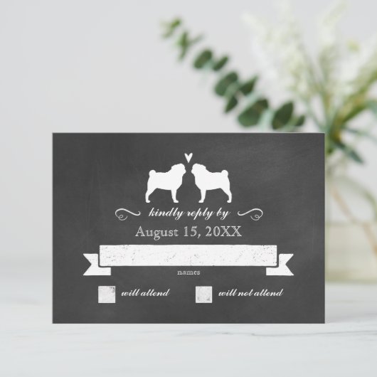 Carlin Silhouettes Mariage RSVP Réponse (Debout devant)