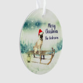 Carlin sur un traîneau Noël (devant)