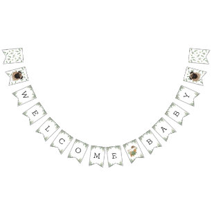 Carlin Vert Baby shower Puppy bannière de bunker