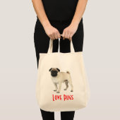 Carlins d'amour Puppy Dog Canvas Sac fourre - tout (Devant (produit))