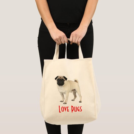 Carlins d'amour Puppy Dog Canvas Sac fourre - tout (Devant (produit))