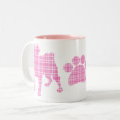 Carlins de plaid et tasse roses de patte (Devant gauche)