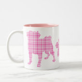 Carlins de plaid et tasse roses de patte (Gauche)