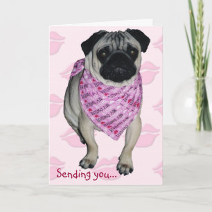 Carlins et baisers Carte de voeux Saint-Valentin