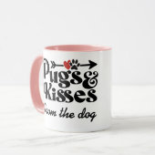 Carlins et baisers Saint Valentin Café Mug (Devant gauche)