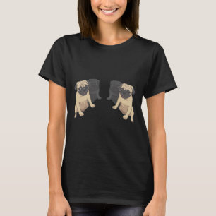 Carlins noirs et fawn Motif classique T-shirt 160