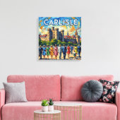 Carlisle Kasteel Historisch Monument Uitgerekte Ca Canvas Afdruk (Insitu (Woonkamer))