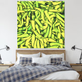 Carliston Banana Peppers Black Canvas Afdruk (Insitu (Slaapkamer))