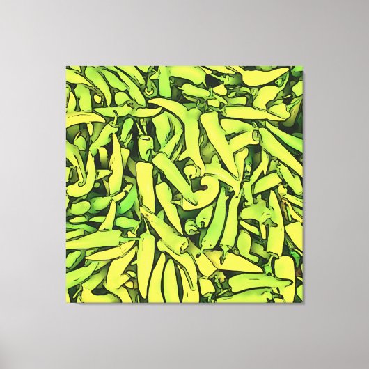 Carliston Banana Peppers Black Canvas Afdruk (Voorkant)