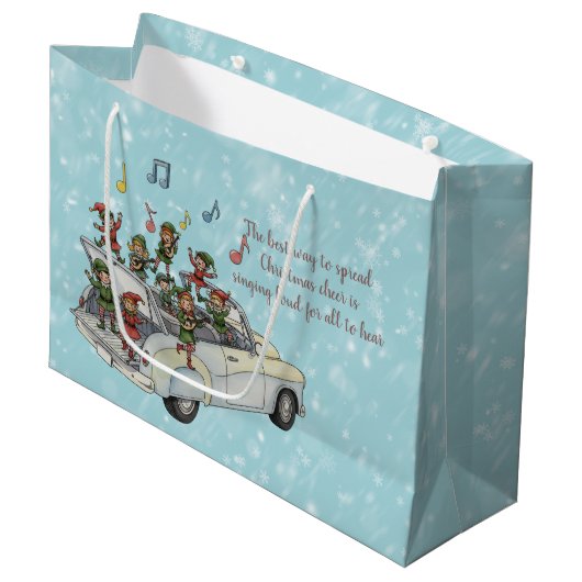 Carload of Singing Elves Groot Cadeauzakje (Voorkant Gekanteld)