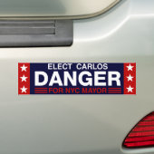 Carlos Danger voor de burgemeester van NYC Bumpersticker (Op auto)