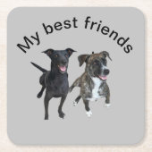 Carlos dogs Square Papier Onderzetter (Voorkant)