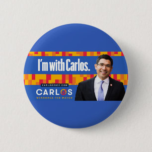 Carlos Menchaca voor de burgemeester van NYC 2021 Ronde Button 5,7 Cm