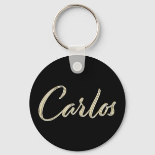 Carlos Name witgoud knoop sleutelhanger