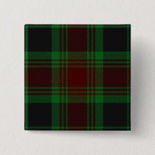 Carlow County Ierse Tartan Vierkante Button 5,1 Cm