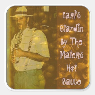 Carls die bij de materie staan vierkante sticker