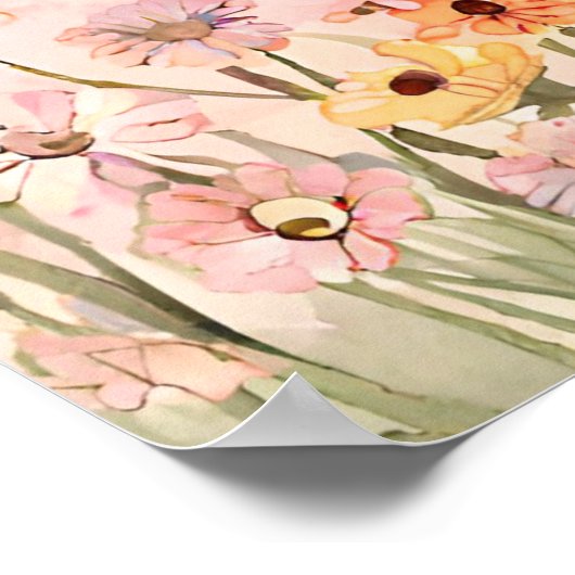 Carlsbad Bloemenveld zonsondergang Schilderen wate Poster (Hoek)