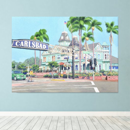 Carlsbad California Canvas Afdruk (Insitu (Houten vloer))