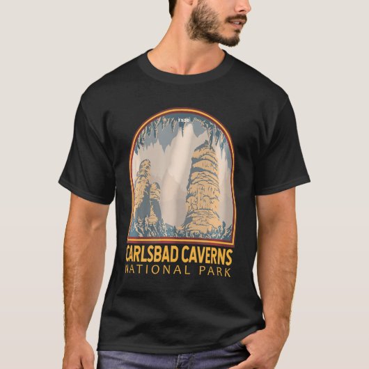 Carlsbad Caverns Nationaal Park  Embleem T-SH T-shirt (Voorkant)