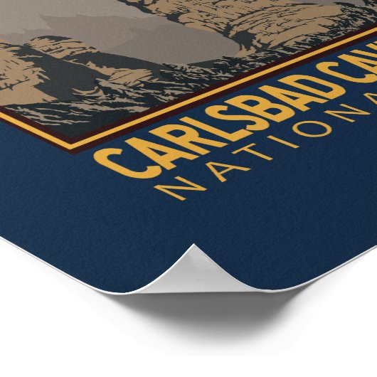 Carlsbad Caverns Nationaal Park  Emblem Poster (Hoek)