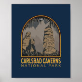 Carlsbad Caverns Nationaal Park  Emblem Poster (Voorkant)