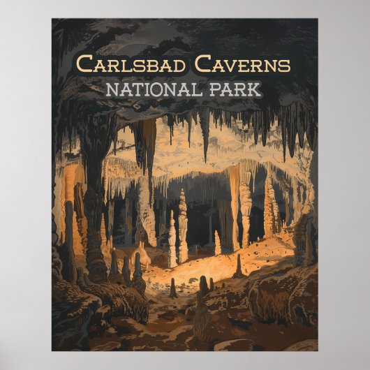 Carlsbad Caverns Nationaal Park New Mexico Poster (Voorkant)