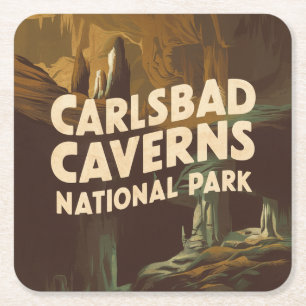 Carlsbad Caverns National Park Cave Vierkante Kartonnen Onderzetter