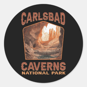 Carlsbad Caverns National Park New Mexico Natuur H Ronde Sticker