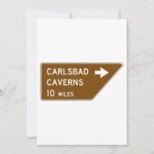 Carlsbad Caverns Sign Kaart (Voorkant)