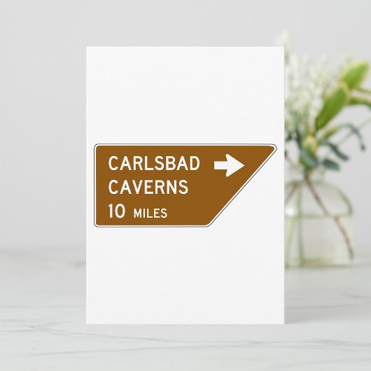 Carlsbad Caverns Sign Kaart