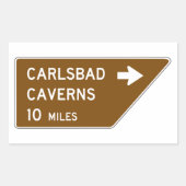 Carlsbad Caverns Sign Rechthoekige Sticker (Voorkant)