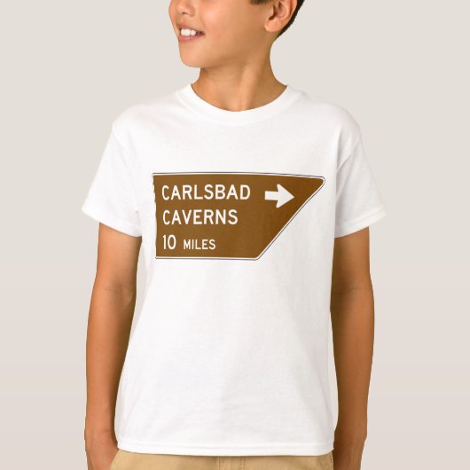 Carlsbad Caverns Sign T-shirt (Voorkant)