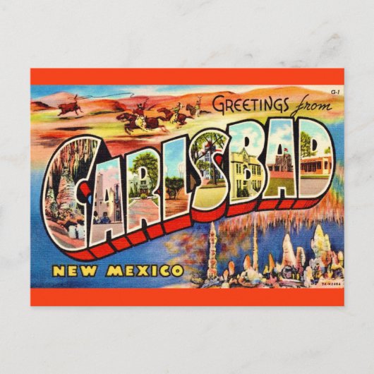Carlsbad NM Briefkaart (Voorkant)