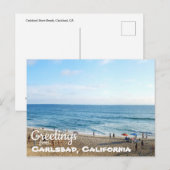 Carlsbad State Beach California Coast Carte postal (Devant / Derrière)