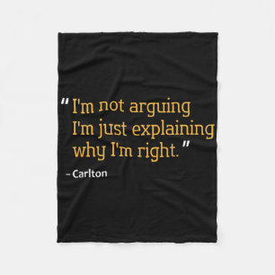 Carlton Gift Quote Grappige Verjaardag Gepersonali Fleece Deken