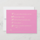 Carly Rebecca Bat mitzvah RSVP Pink Nom Acrostique (Dos)