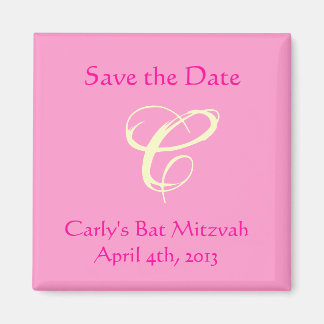 Carly Rebecca Bat Mitzvah Save the Date Magnet Magneet