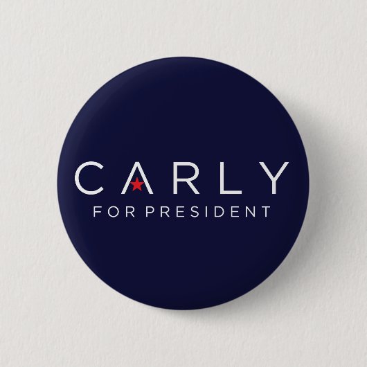Carly voor President Button (Voorkant)