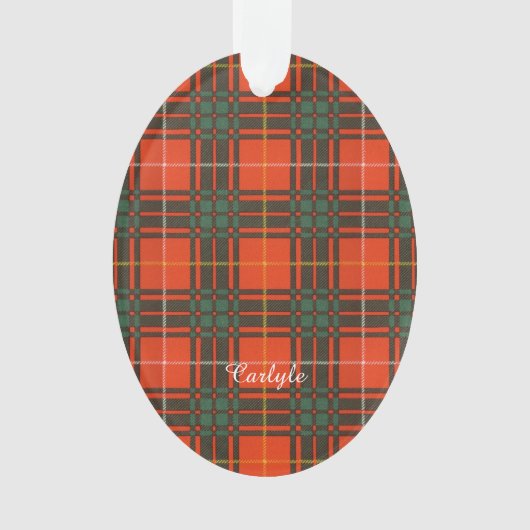 Carlyle clan Pset Scottish kilt tartan Ornament (voorkant)