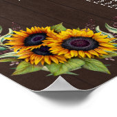 Carm Old barn Sunflower Wedding Seding Chart Poster (Hoek)